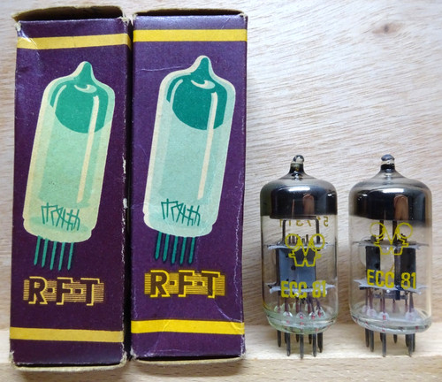 Pair rft ecc81 sehr gut - |,